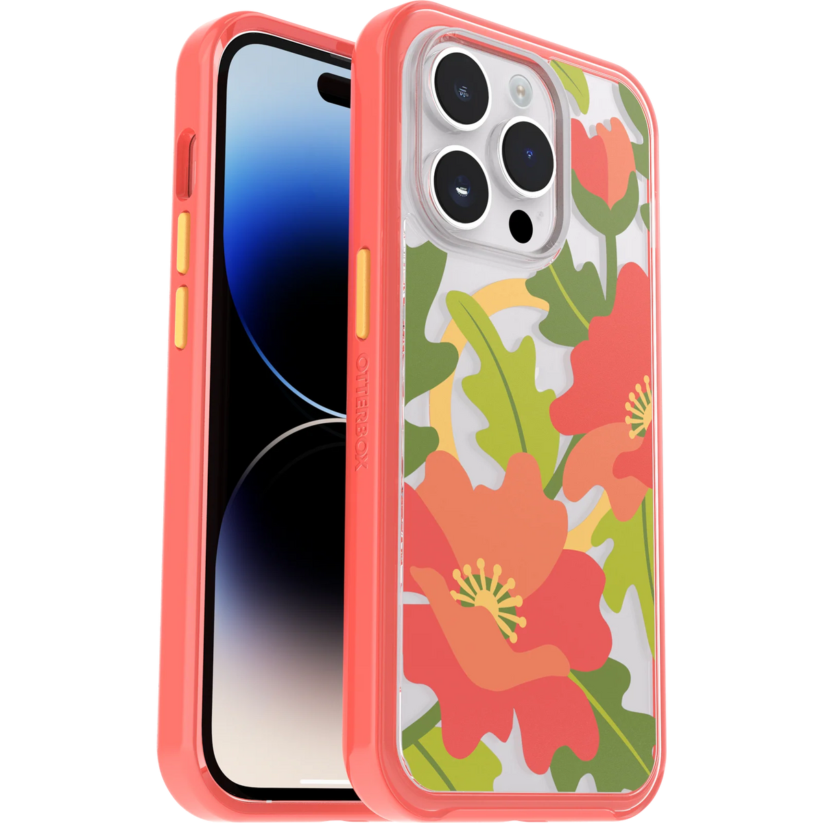 iPhone 14 Pro Symmetry Series Clear Case for MagSafe Fluttering Flora